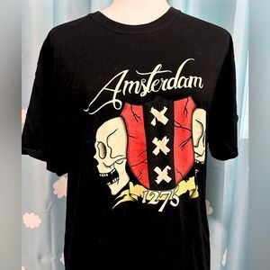 Amsterdam Holland skull 1275 t shirt- M